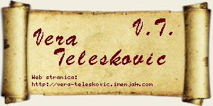 Vera Telesković vizit kartica